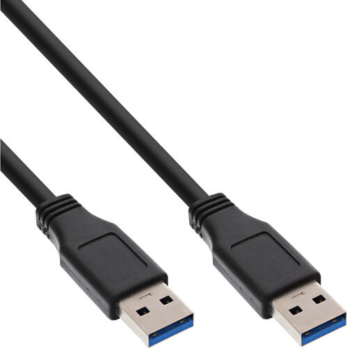 InLine USB 3.2 Gen.1 Kabel, A an A, schwarz, 3m