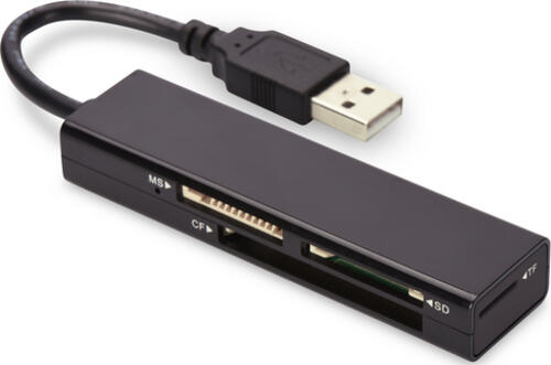 Ednet USB 2.0 Kartenleser, 4-port Unterstützt MS,SD,T-flash,CF Formate Schwarz