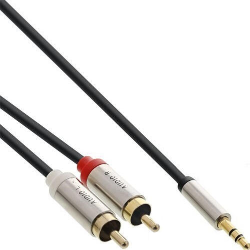 InLine 10m 3.5mm - 3.5mm Audio-Kabel 2 x RCA Schwarz