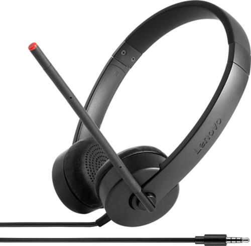 Lenovo Stereo Analog Kopfhörer Kabelgebunden Kopfband Büro/Callcenter Schwarz