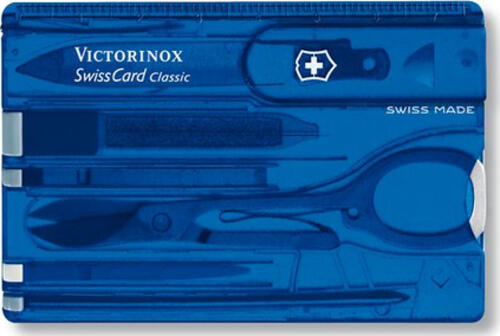 Victorinox SwissCard Classic Blau, Transparent ABS Synthetik