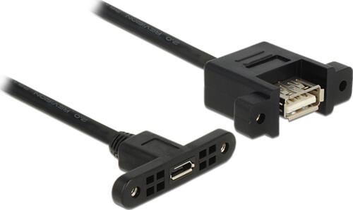 DeLOCK USB 2.0 Micro-B/A, 0.25m USB Kabel 0,25 m Micro-USB B USB A Schwarz
