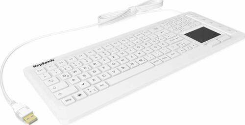 KeySonic KSK-6231INEL Tastatur USB QWERTZ Deutsch Weiß