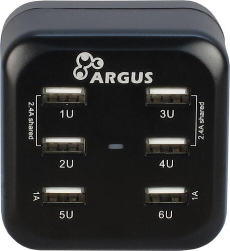 Inter-Tech Argus LS-6US USB Universal Schwarz AC Drinnen