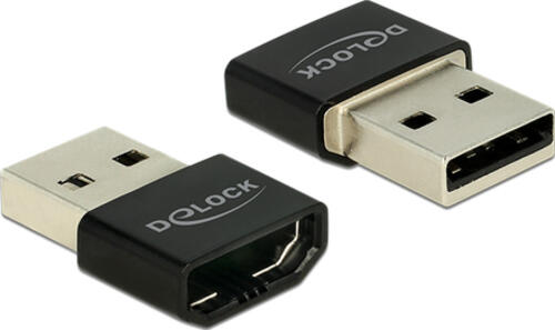 DeLOCK HDMI/USB-A USB-Grafikadapter Schwarz, Silber
