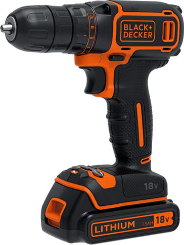 Black & Decker BDCDC18K-QW Bohrmaschine Schwarz, Orange