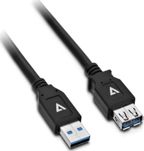 V7 USB-Verlängerungskabel USB 3.0 A (f) auf USB 3.0 A (m), schwarz 2m 6.6ft