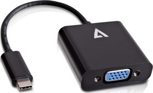 V7 USB-C(m) auf VGA(w) Adapter Schwarz