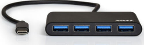 Port Designs 900123 Schnittstellen-Hub USB 3.2 Gen 1 (3.1 Gen 1) Type-C 5000 Mbit/s Schwarz