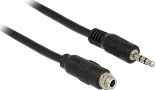 DeLOCK 1m, 2x3.5mm Audio-Kabel 3.5mm Schwarz