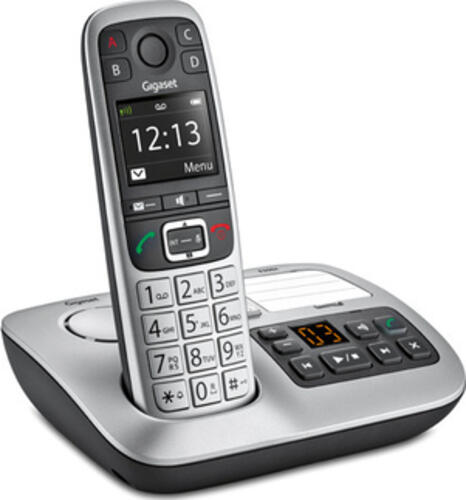 Gigaset E560A DECT-Telefon Anrufer-Identifikation Schwarz, Silber