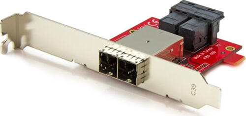 StarTech.com Mini-SAS Adapter - Dual SFF-8643 auf SFF-8644 - Voll und Low-Profile Slotblech - 12Gbit/s