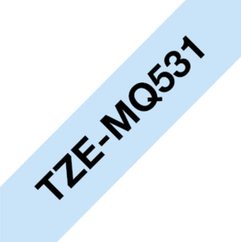 Brother TZEMQ531 Etiketten erstellendes Band Scwarz auf blau TZe