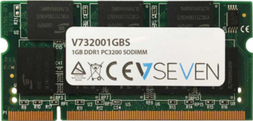 V7 1GB DDR1 PC3200 - 400mhz SO DIMM Notebook Arbeitsspeicher Modul - V732001GBS