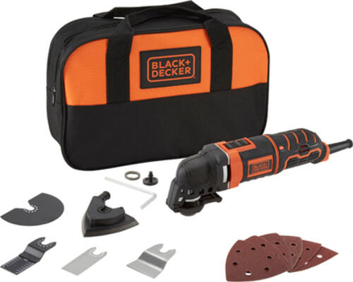 Black & Decker MT300SA2 Oszillierendes Multi-Werkzeug Schwarz, Orange