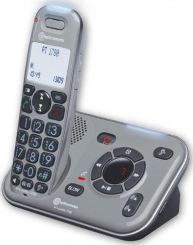 Amplicom PowerTel 1780 DECT-Telefon Anrufer-Identifikation Grau