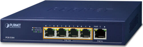 PLANET POE-E304 Netzwerk-Erweiterungsmodul Netzwerksender & -empfänger Blau 10, 100, 1000 Mbit/s