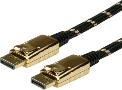 ROLINE 11.04.5649 DisplayPort-Kabel 10 m Schwarz, Gold