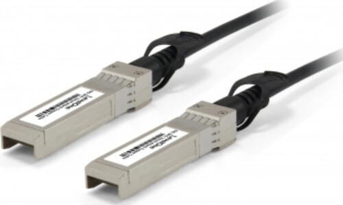 LevelOne DAC-0101 InfiniBand/fibre optic cable 1 m SFP+ Schwarz, Edelstahl