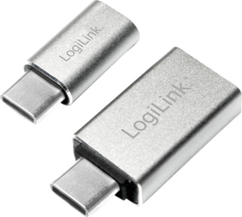 LogiLink AU0040 Kabeladapter USB 3.1 C USB 3.0 A, Micro USB 2.0 Aluminium