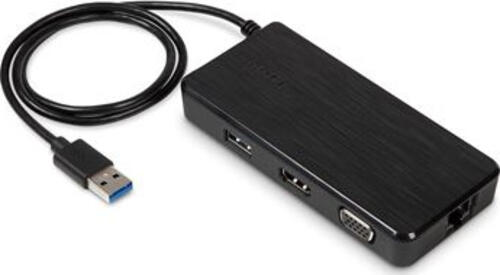 Targus ACP115EUZ laptop-dockingstation & portreplikator Kabelgebunden USB 3.2 Gen 1 (3.1 Gen 1) Type-A Schwarz