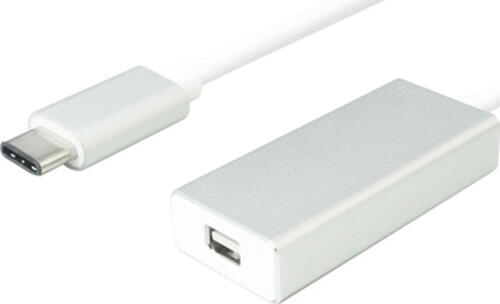 Secomp 12.99.3225 Videokabel-Adapter 0,1 m USB Typ-C Mini DisplayPort Silber, Weiß