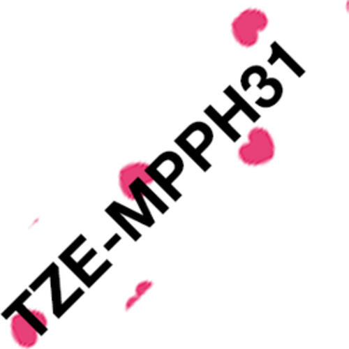 Brother TZE-MPPH31 Etiketten erstellendes Band Schwarz auf Rosa