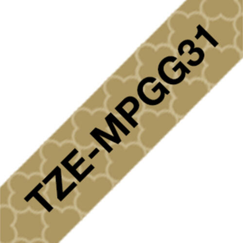 Brother TZE-MPGG31 Etiketten erstellendes Band Schwarz auf gold