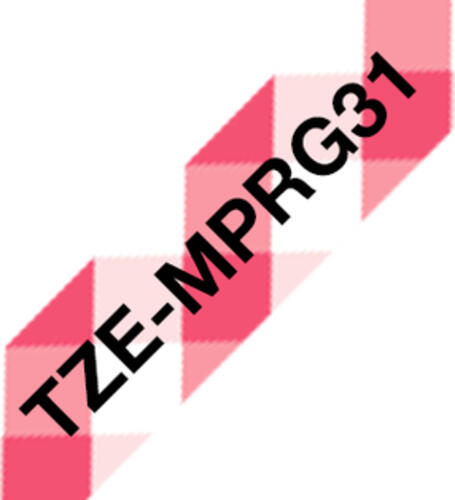 Brother TZE-MPRG31 Etiketten erstellendes Band Schwarz auf rot