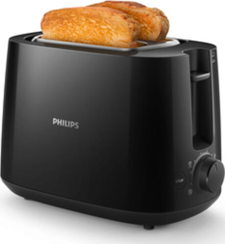 Philips Daily Collection Toaster mit 8 Einstellungsstufen und integriertem Brötchenaufsatz