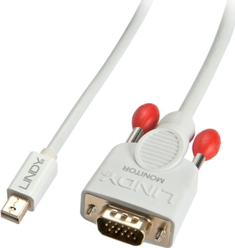 Lindy 41965 Videokabel-Adapter 0,5 m VGA (D-Sub) Mini DisplayPort Weiß
