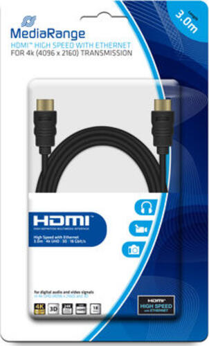 MediaRange MRCS157 HDMI-Kabel 3 m HDMI Typ A (Standard) Schwarz