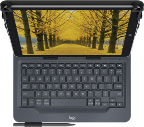 Logitech Universal Folio with integrated keyboard for 9-10 inch tablets Schwarz Bluetooth QWERTY UK Englisch