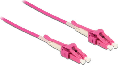 DeLOCK 85133 InfiniBand/fibre optic cable 2 m LC OM4 Pink