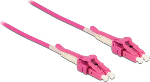 DeLOCK 85136 InfiniBand/fibre optic cable 10 m LC OM4 Pink