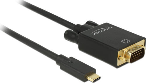 DeLOCK 85263 Videokabel-Adapter 3 m USB Typ-C VGA (D-Sub) Schwarz