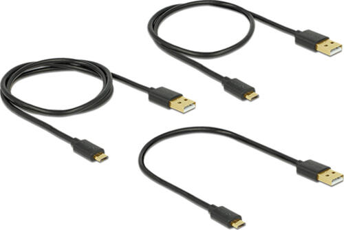 DeLOCK 83680 USB Kabel USB 2.0 USB A Micro-USB B Schwarz