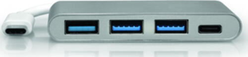 Port Designs 900122 Schnittstellen-Hub USB 3.2 Gen 1 (3.1 Gen 1) Type-C 5000 Mbit/s Silber, Weiß