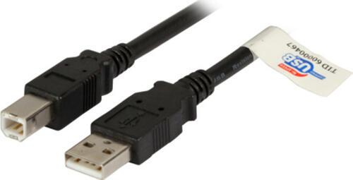 EFB Elektronik K5256SW.1,8 USB Kabel 1,8 m USB 2.0 USB A USB B Schwarz