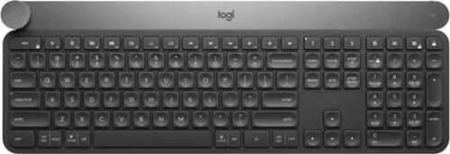Logitech Craft Advanced keyboard with creative input dial Tastatur RF Wireless + Bluetooth QWERTY Spanisch Schwarz, Grau