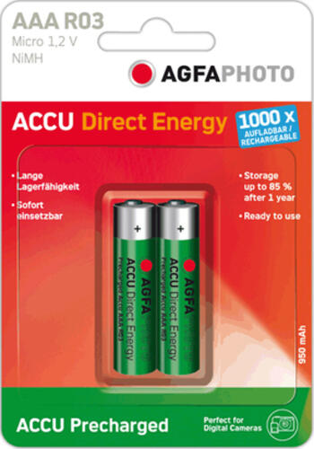 AgfaPhoto Direct Energy AAA Nickel-Metallhydrid (NiMH)