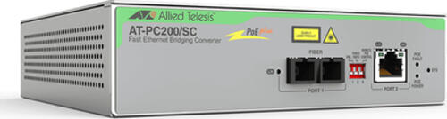 Allied Telesis AT-PC200/SC-60 Netzwerk Medienkonverter 100 Mbit/s 1310 nm Multi-Modus Grau