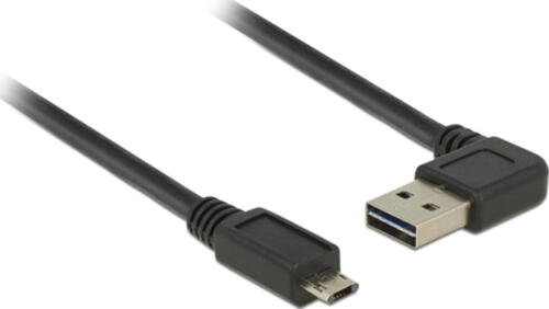 DeLOCK 2m, USB2.0-A/USB2.0 Micro-B USB Kabel USB A Micro-USB B Schwarz