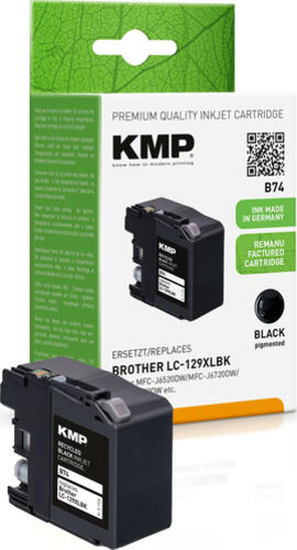 KMP B74 Druckerpatrone Hohe (XL-) Ausbeute Schwarz