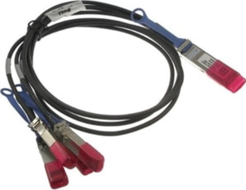 DELL QSFP28 - 4 x SFP28, 3 m InfiniBand/Glasfaserkabel 4x SFP28 Schwarz, Rot