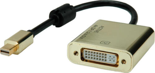 ROLINE 12.03.3176 Videokabel-Adapter 0,1 m Mini DisplayPort DVI-D Gold