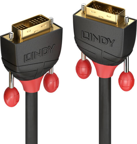 Lindy 36260 DVI-Kabel 1 m DVI-I Schwarz, Rot