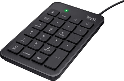 Trust 22221 Numerische Tastatur Laptop / PC USB Schwarz