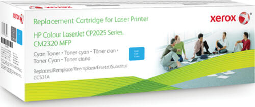 Xerox Tonerpatrone Cyan. Entspricht HP CC531A. Mit HP Colour LaserJet CM2320 MFP, Colour LaserJet CP2020/CP2025 kompatibel