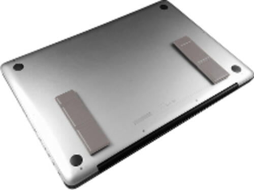 TERRATEC Flipstand Silber Standfuesse mit verstellbarem Winkel fuer Notebooks und MacBooks